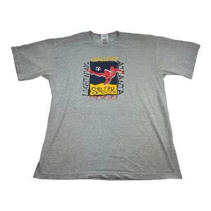 Vintage Adidas Atlanta Lightning‎ Challenge Soccer T-Shirt Men's Large Gray VTG